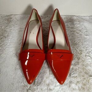 Boden Orange Patent Leather Flats Pointed Toe Size 42 EU / 11 US